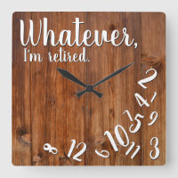 I'm Retired Rustic Wood Funny Retirement Brown