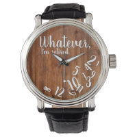 I'm Retired Rustic Wood Funny Retirement Brown