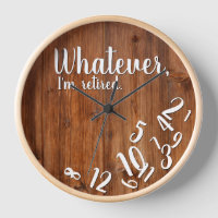 I'm Retired Rustic Wood Funny Retirement