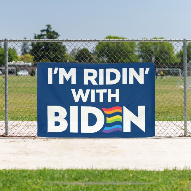 I'm Ridin With Biden 2024 LGBTQ Banner (Insitu)