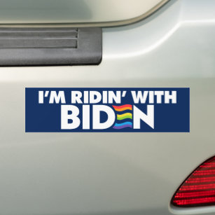 I'm Ridin' With Biden 2024 LGBTQ Bumper Sticker