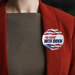 I'm Ridin with Biden Democrats Election 2024  6 Cm Round Badge<br><div class="desc">Democrats Pro Biden Merchandise for Presidential Election 2024</div>