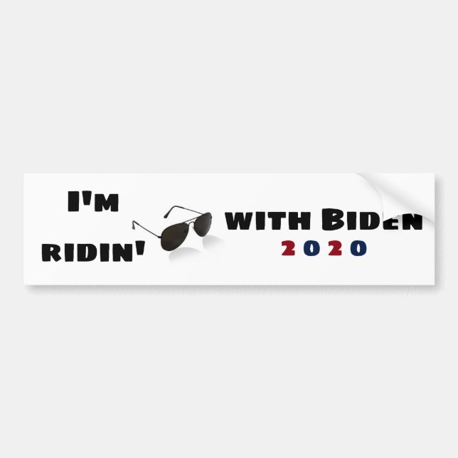 I'm Ridin' with Biden in 2020 Bumper Sticker (Front)