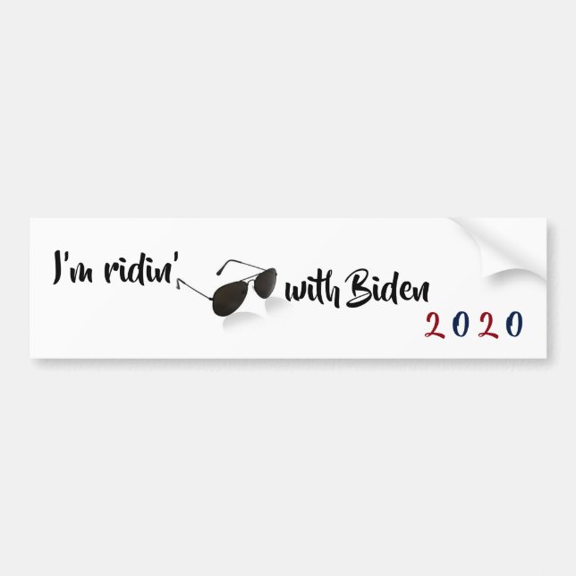 I'm Ridin' with Biden in 2020 Bumper Sticker (Front)
