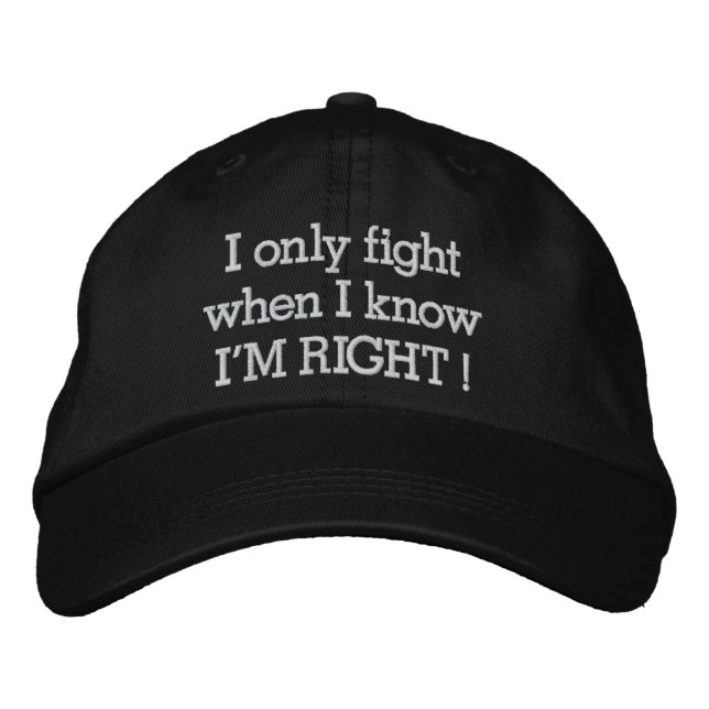 I'm RIGHT by SRF Embroidered Hat (Front)