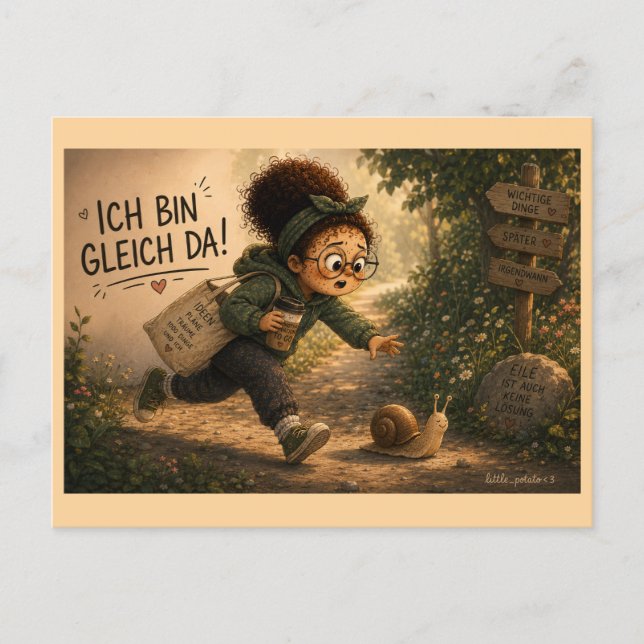 I'm right there postcard (Front)