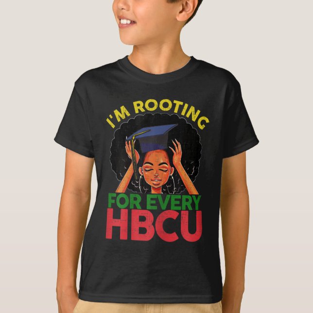 I'm Rooting For Every HBCU Graduation Costume Stud T-Shirt (Front)