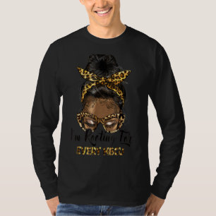 I'm Rooting For Every HBCU Messy Bun Leopard Black T-Shirt