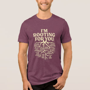 I'm Rooting for you bookworm gift Tri-Blend Shirt