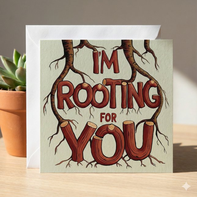 I'm Rooting For You Card (Empower someone special with this, "I'm rooting for you" card! )