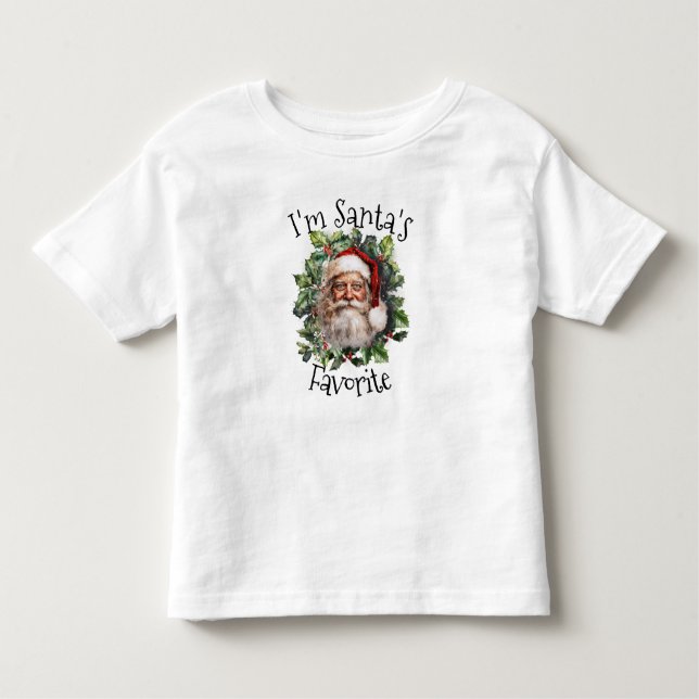 "I'm Santa's Favourite"  Toddler T-Shirt (Front)