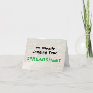 I'm Silently Judging Your Spreadsheet, Accountant Card