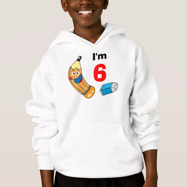 I'm six (pencil & eraser) (Front)
