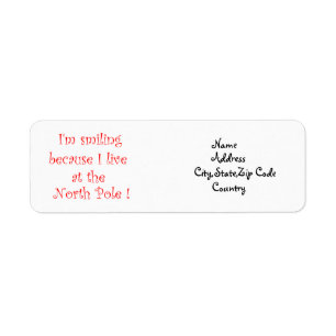 I'm smiling because-address label