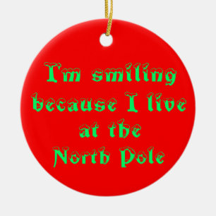 I'm smiling because-circle ornament