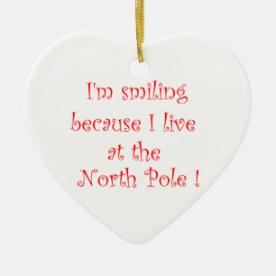 I'm smiling because-heart ornament