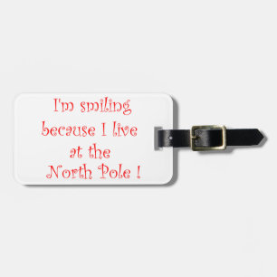 I'm smiling because-luggage tag