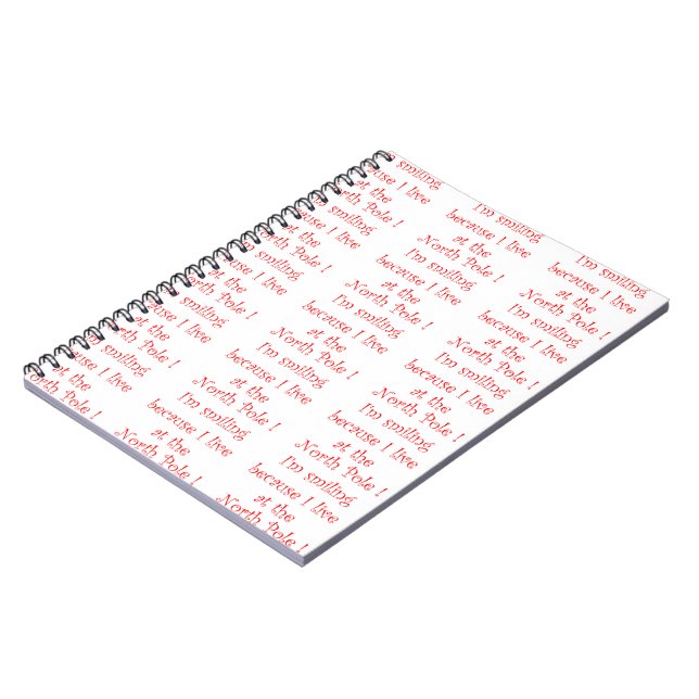 I'm smiling because-notebook spiral notebook (Left Side)