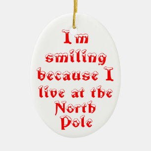 I'm smiling because-oval ornament