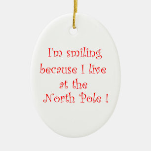 I'm smiling because -Oval Ornament