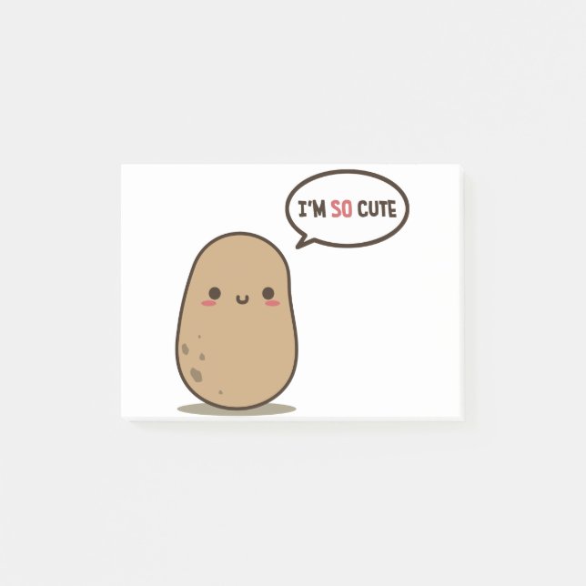 I'm so cute potato post-it notes (Front)