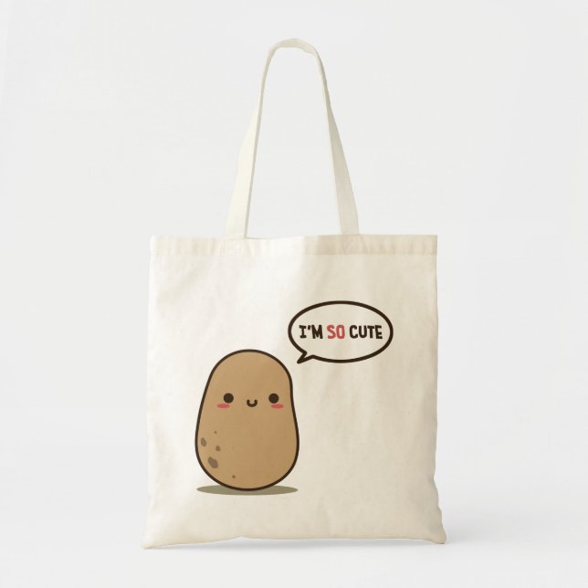 I'm so cute potato tote bag (Front)