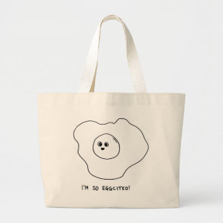 I'm So Eggcited Large Tote Bag