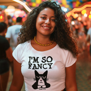 I'M SO FANCY, CUTE TUXEDO CAT PANDA KITTY T-Shirt