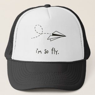 i'm so fly. paper aeroplane hipster trucker hat