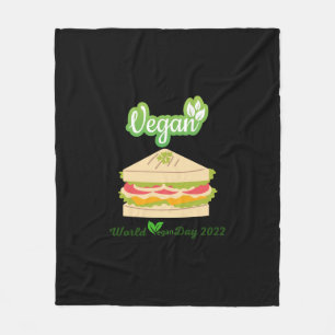 I'm So fresh Vegan day 2022 Sticker1 Fleece Blanket