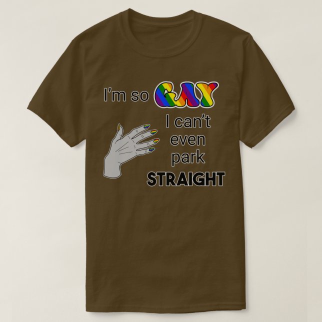 Im so gay i cant even park straight T-Shirt (Design Front)