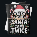 I'm So Good Santa Came Twice Santa Christmas  Wrapping Paper Sheet<br><div class="desc">I'm So Good Santa Came Twice Santa Christmas Pajama</div>