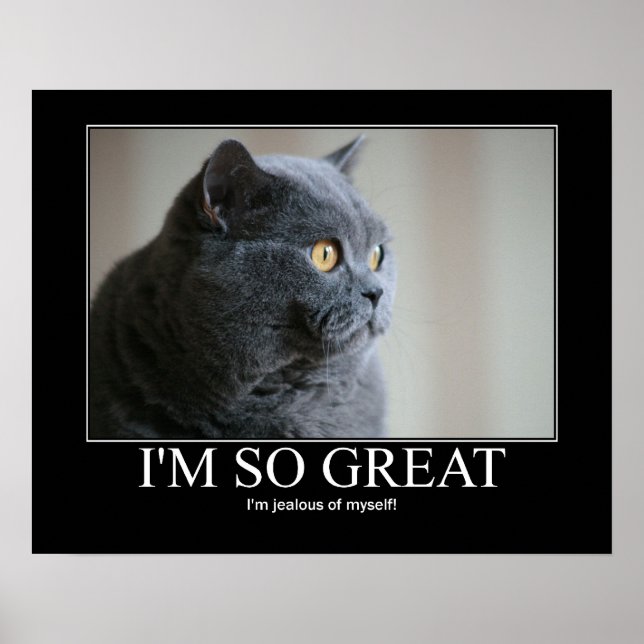 I'm So Great Cat Artwork Poster (Front)