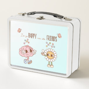 I'm So Happy We Are Friends Happy Brain Metal Lunch Box