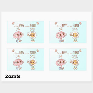 I'm So Happy We Are Friends Serotonin Rectangular Sticker