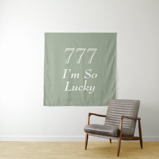 I'm So Lucky 777 Angel Number Tapestry