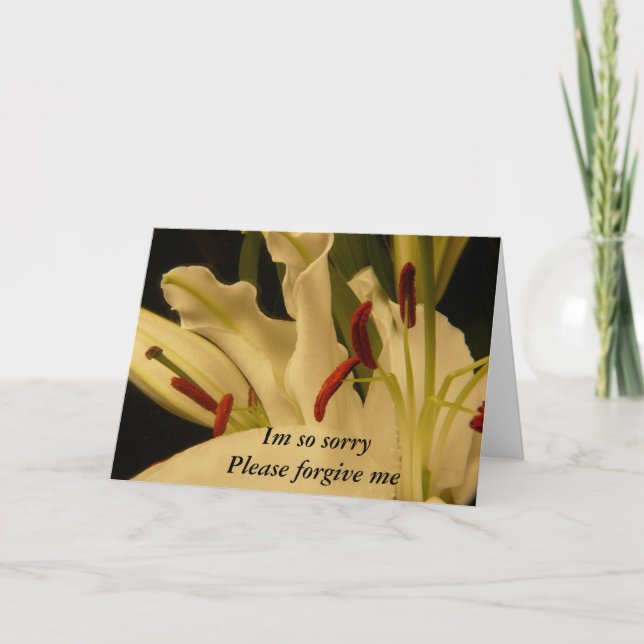 Im so sorry Please forgive me Card (Front)