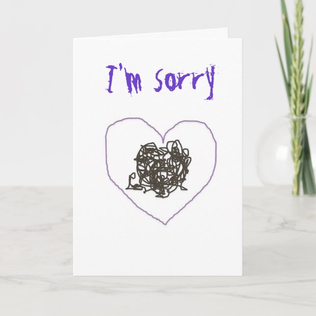 I'm sorry card (Front)