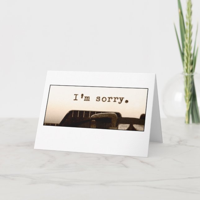 I'm sorry card (Front)