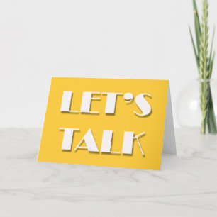 I'm sorry cards - LETS TALK