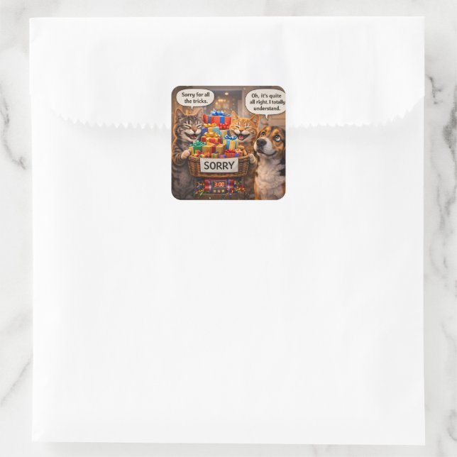 I'm sorry, cat stickers cute envelope, seals and a (Bag)
