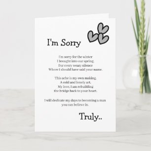 I'm Sorry Forgive Me Card