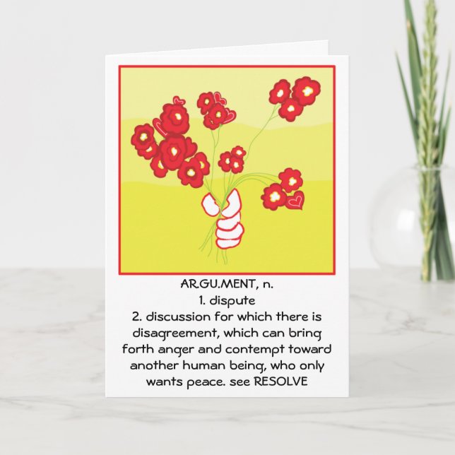 "I'M SORRY" Greeting Card (Front)