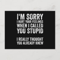 Im Sorry I Hurt Your Feelings When I Called You St