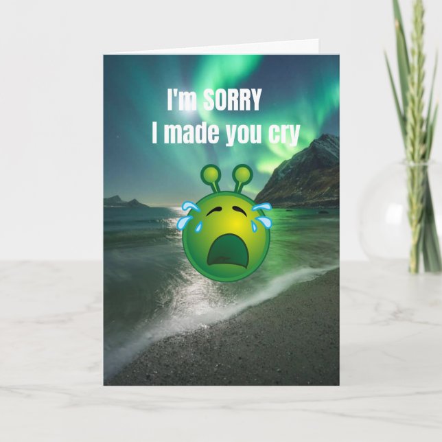 I'm sorry I made you cry. Card (Front)