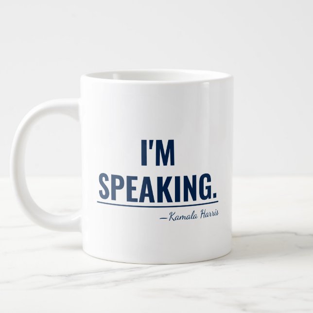 I'm Speaking Kamala Harris President 2024 Large Coffee Mug (Left)