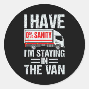 Im Staying In Tha Van Funny Phasmophobia Gamer Men Classic Round Sticker
