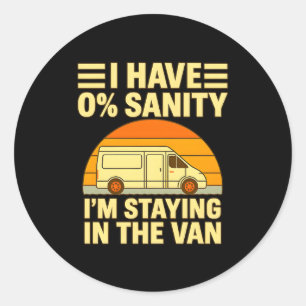I'm Staying In Tha Van Vintage Phasmophobia Man's Classic Round Sticker