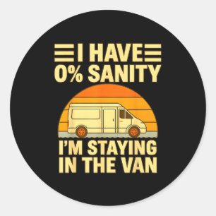 I'm Staying In Tha Van Vintage Phasmophobia Man's  Classic Round Sticker