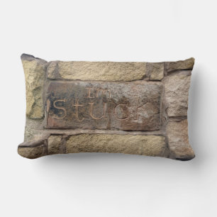 "I'm Stuck" another brick in the wall Lumbar Cushion